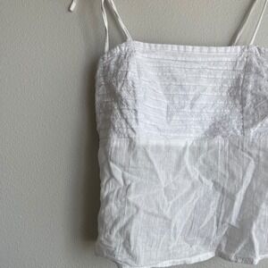 Vintage Mr. Buho Boho Chic 100% Cotton Pleated Camisole